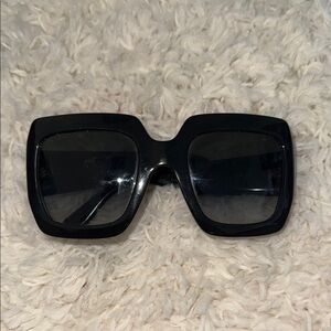 Gucci Black Oversized Square Sunglasses